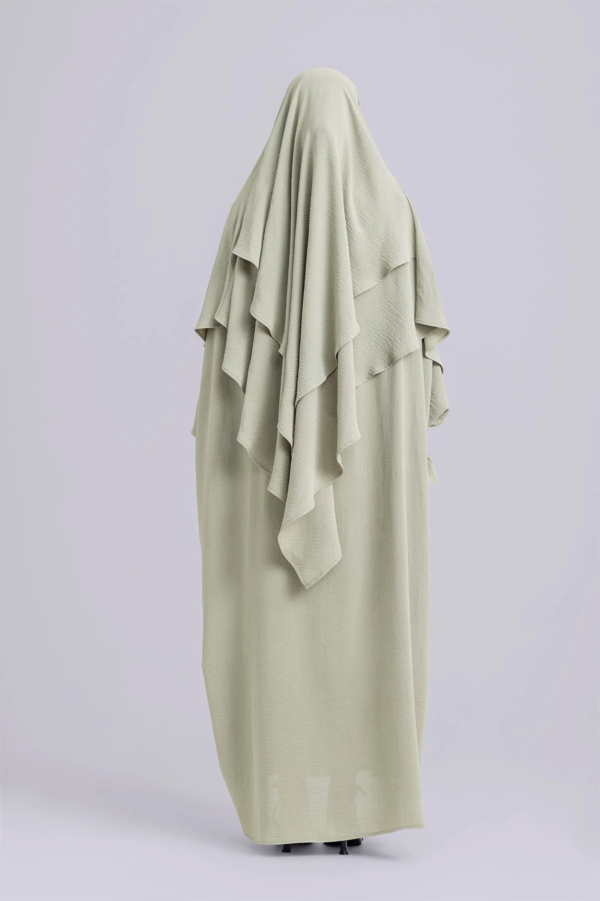 Abir Jilbab and Khimar Matching Set- Sage - Image 8
