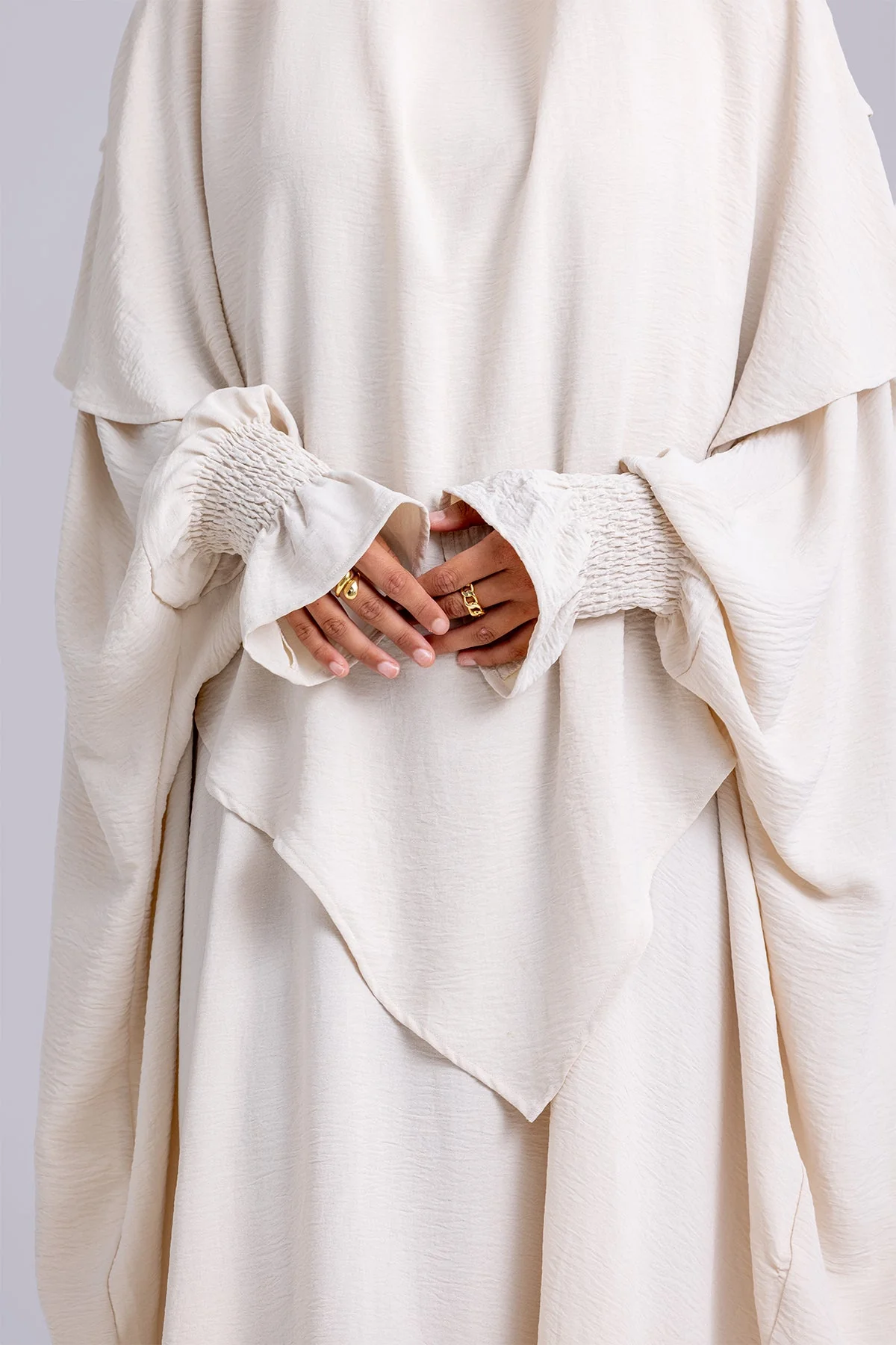 Abir Jilbab and Khimar Matching Set- Stone - Image 3