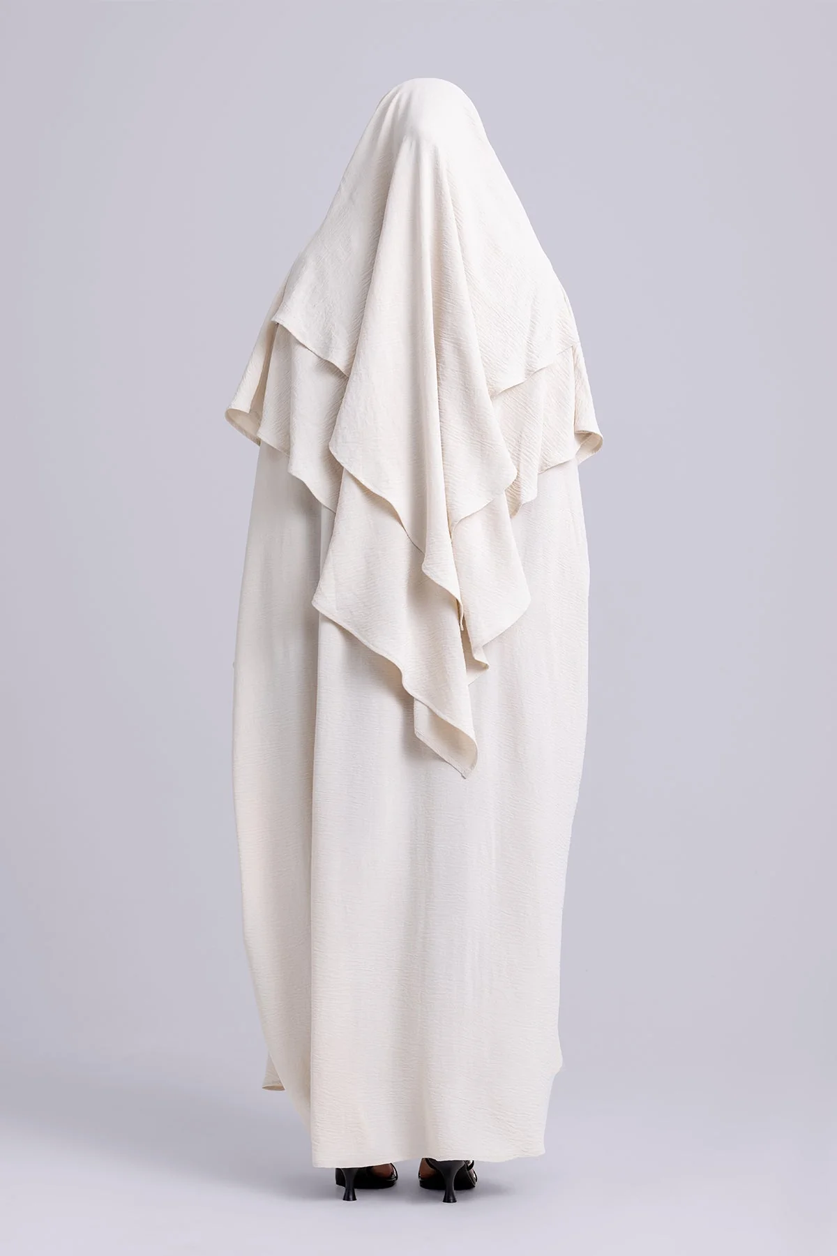 Abir Jilbab and Khimar Matching Set- Stone - Image 5