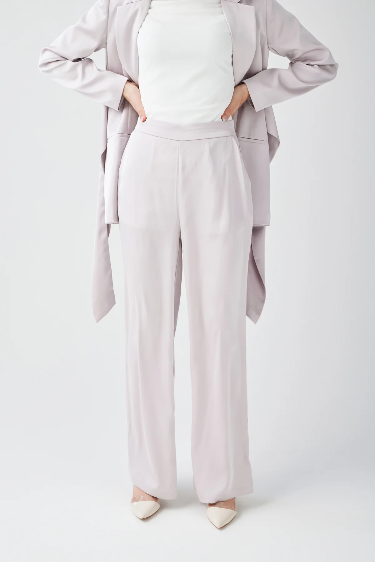 Adele Tie Waist Blazer - Lavender - Image 6