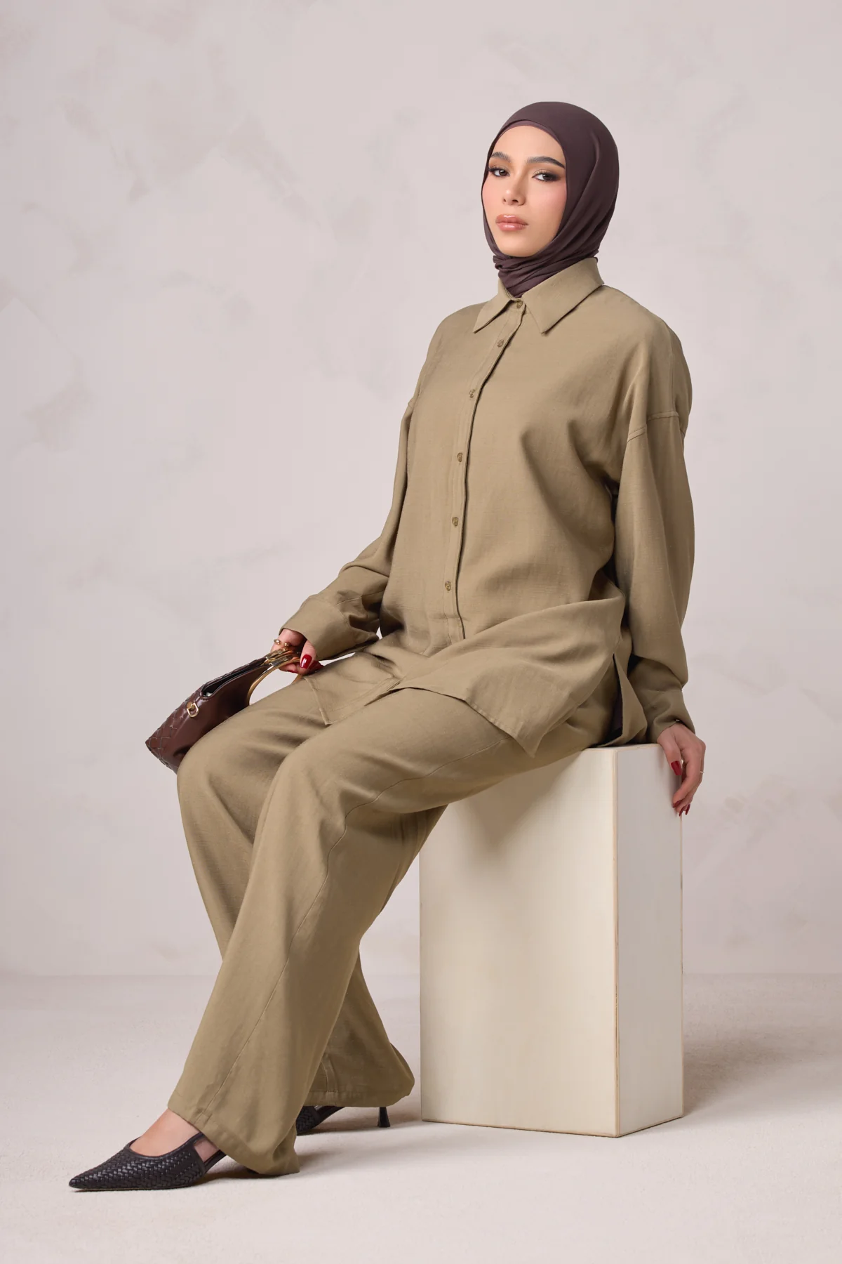 Alya Everyday Tunic & Pant Set - Thyme - Image 3