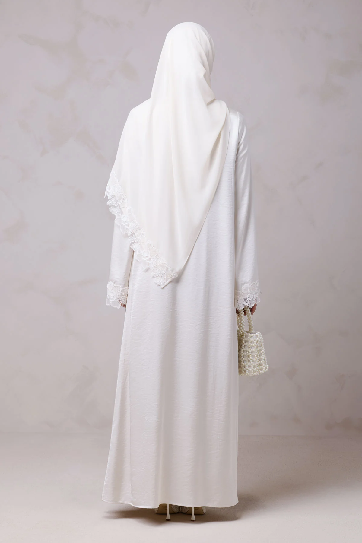 Amani Lace Trim Abaya & Hijab Set - Image 7