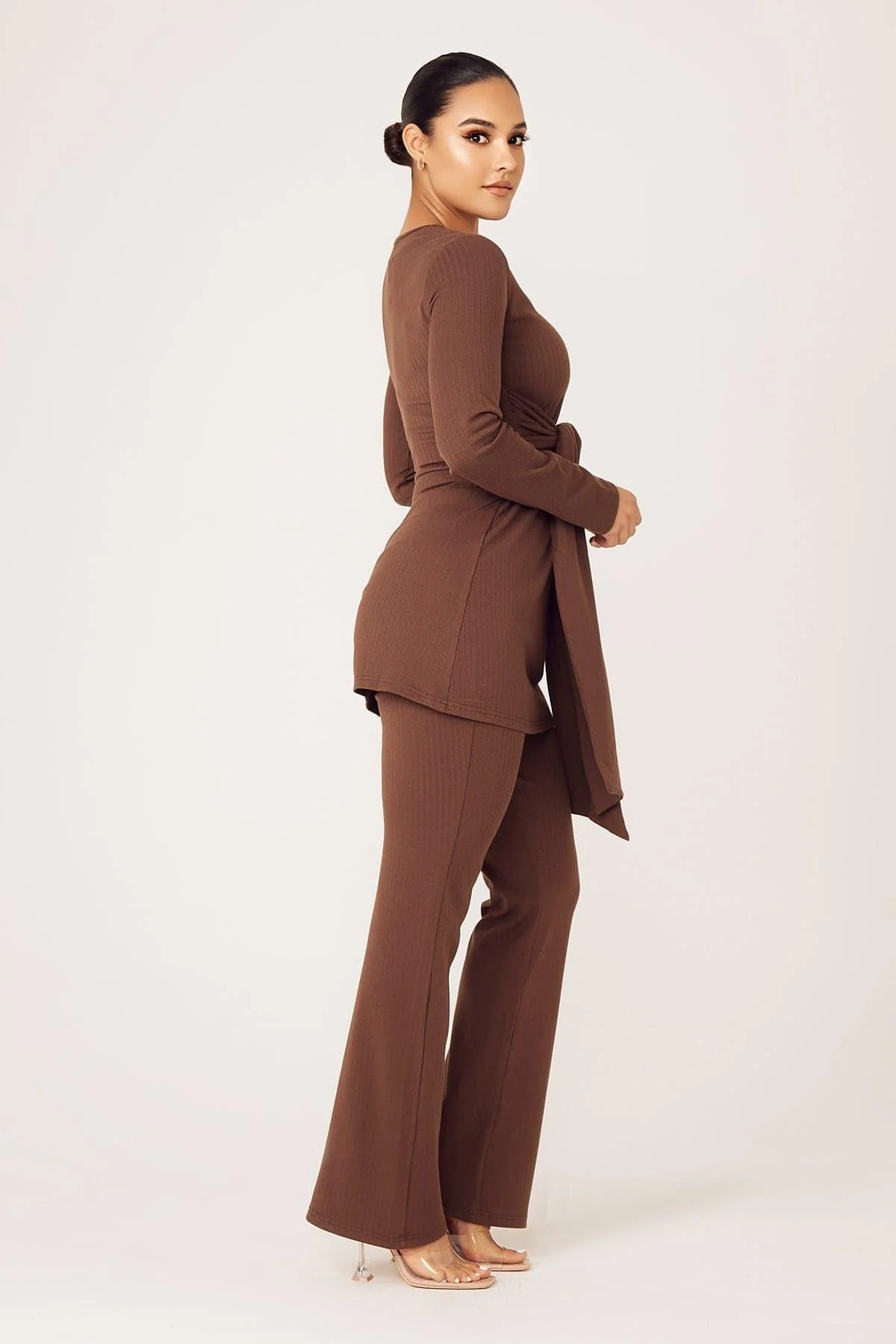 Amara Two Piece Matching Set- Mocha - Image 13