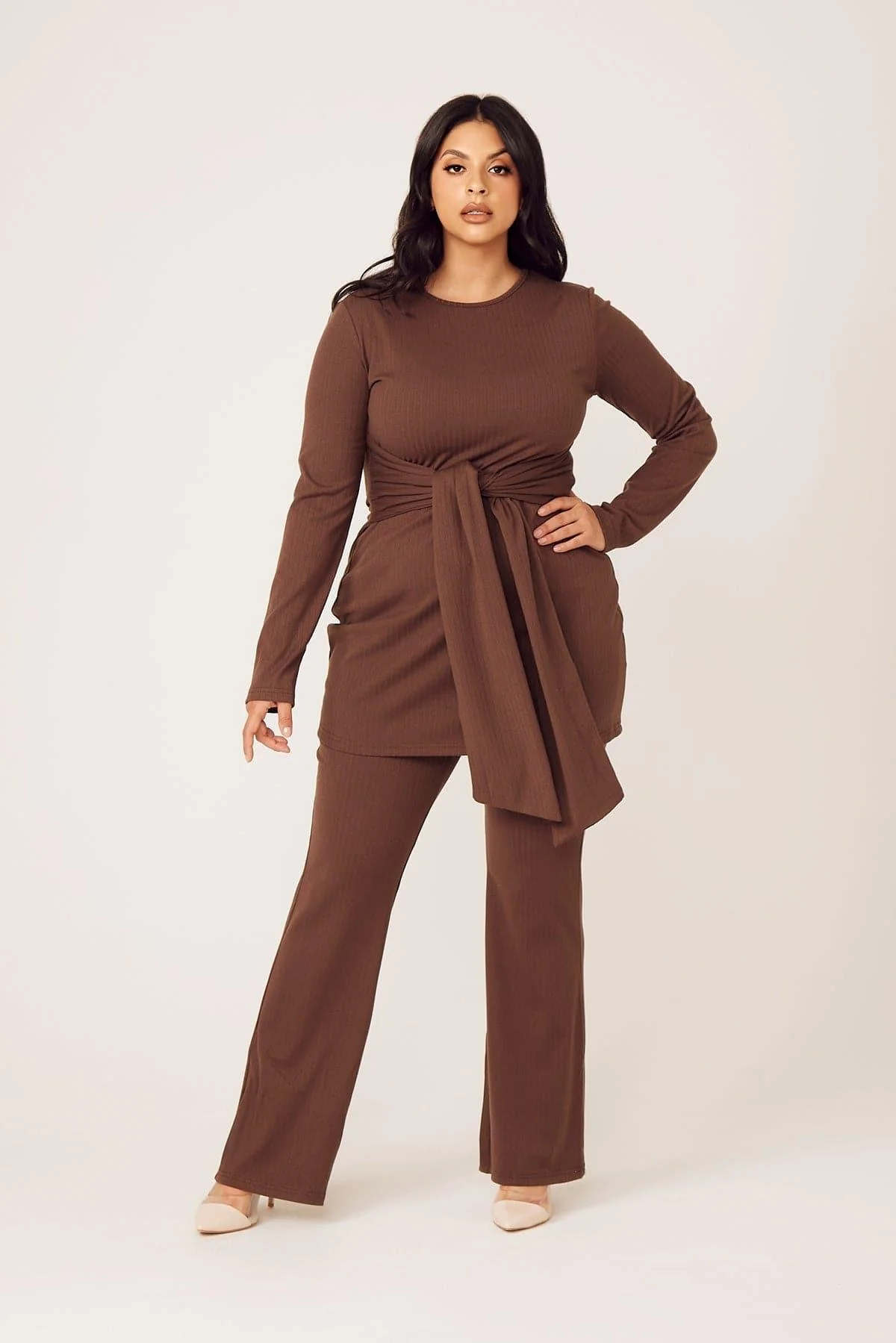 Amara Two Piece Matching Set- Mocha - Image 18