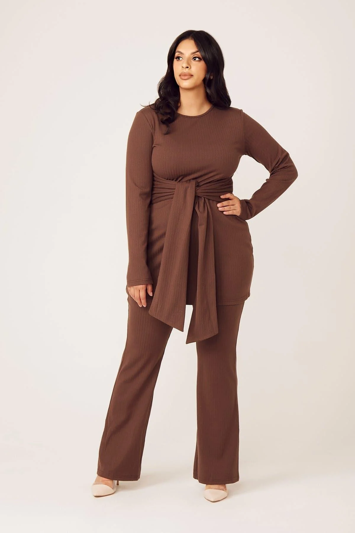 Amara Two Piece Matching Set- Mocha - Image 20