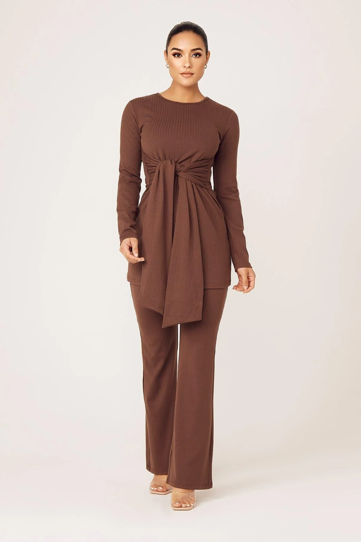 Amara Two Piece Matching Set- Mocha - Image 6
