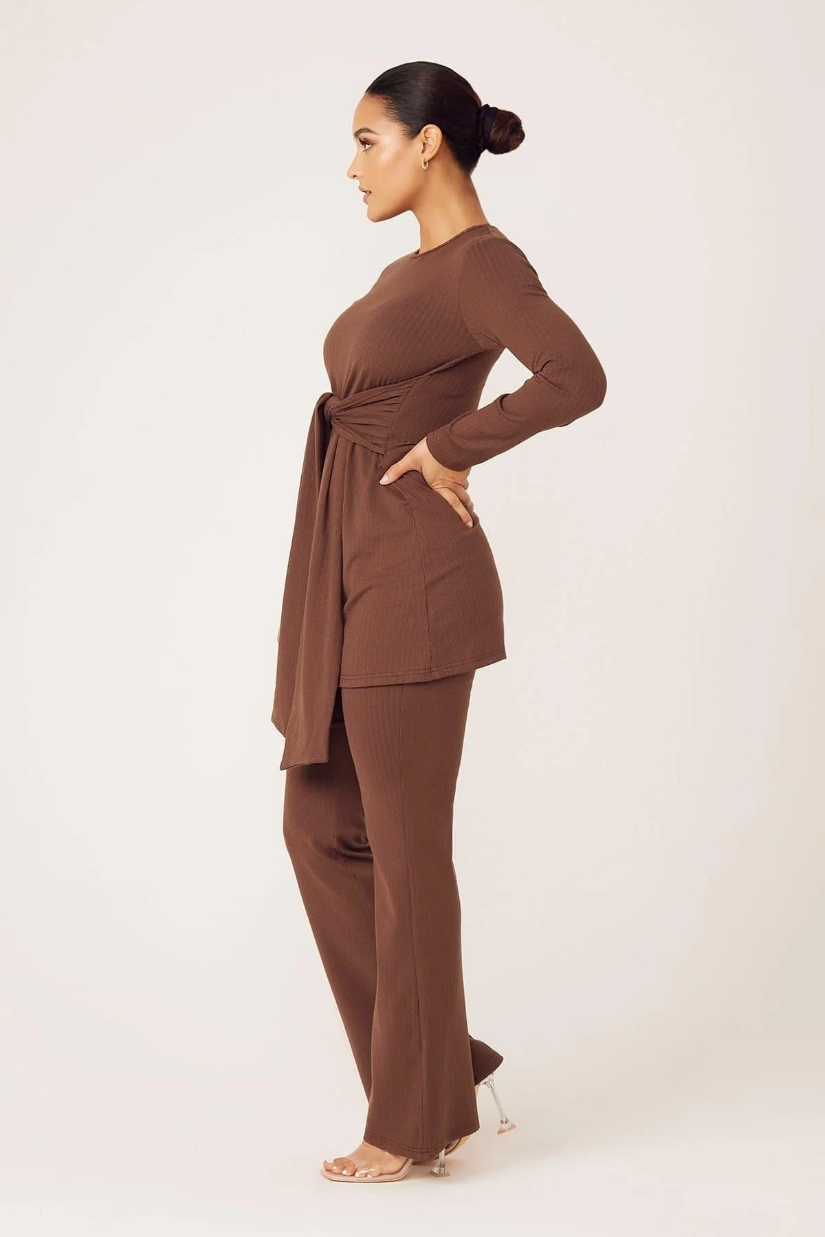 Amara Two Piece Matching Set- Mocha - Image 7