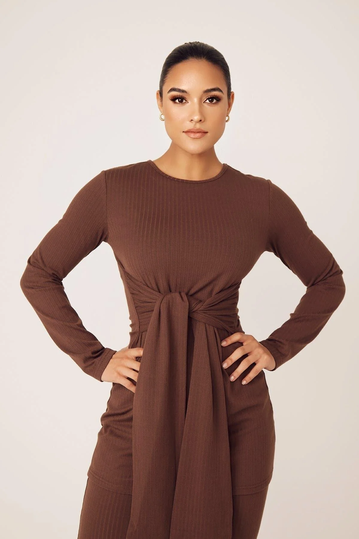 Amara Two Piece Matching Set- Mocha - Image 9