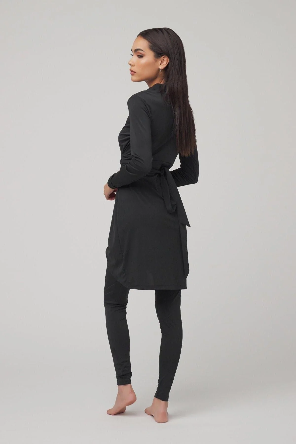 Anya 3 Piece Modest Swimsuit - Black - Image 4