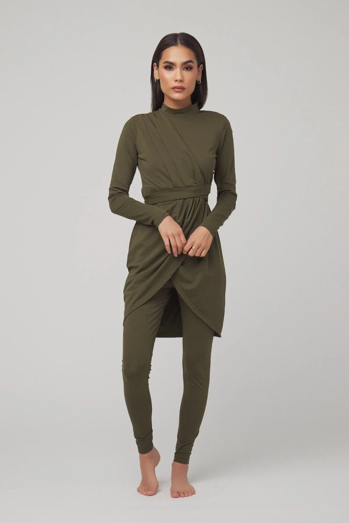Anya 3 Piece Modest Swimsuit - Moss