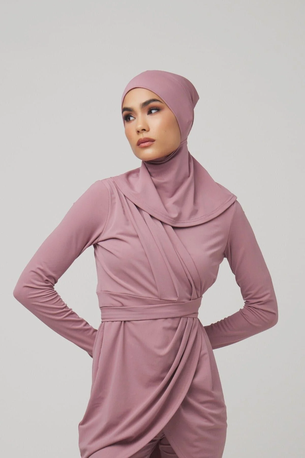 Anya 3 Piece Modest Swimsuit - Rose