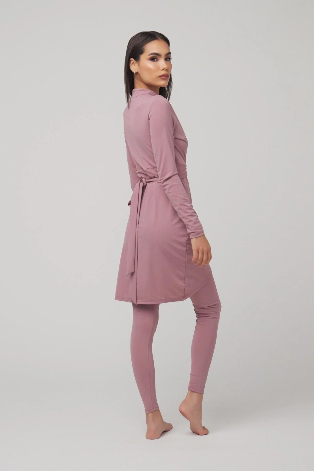 Anya 3 Piece Modest Swimsuit - Rose - Image 4
