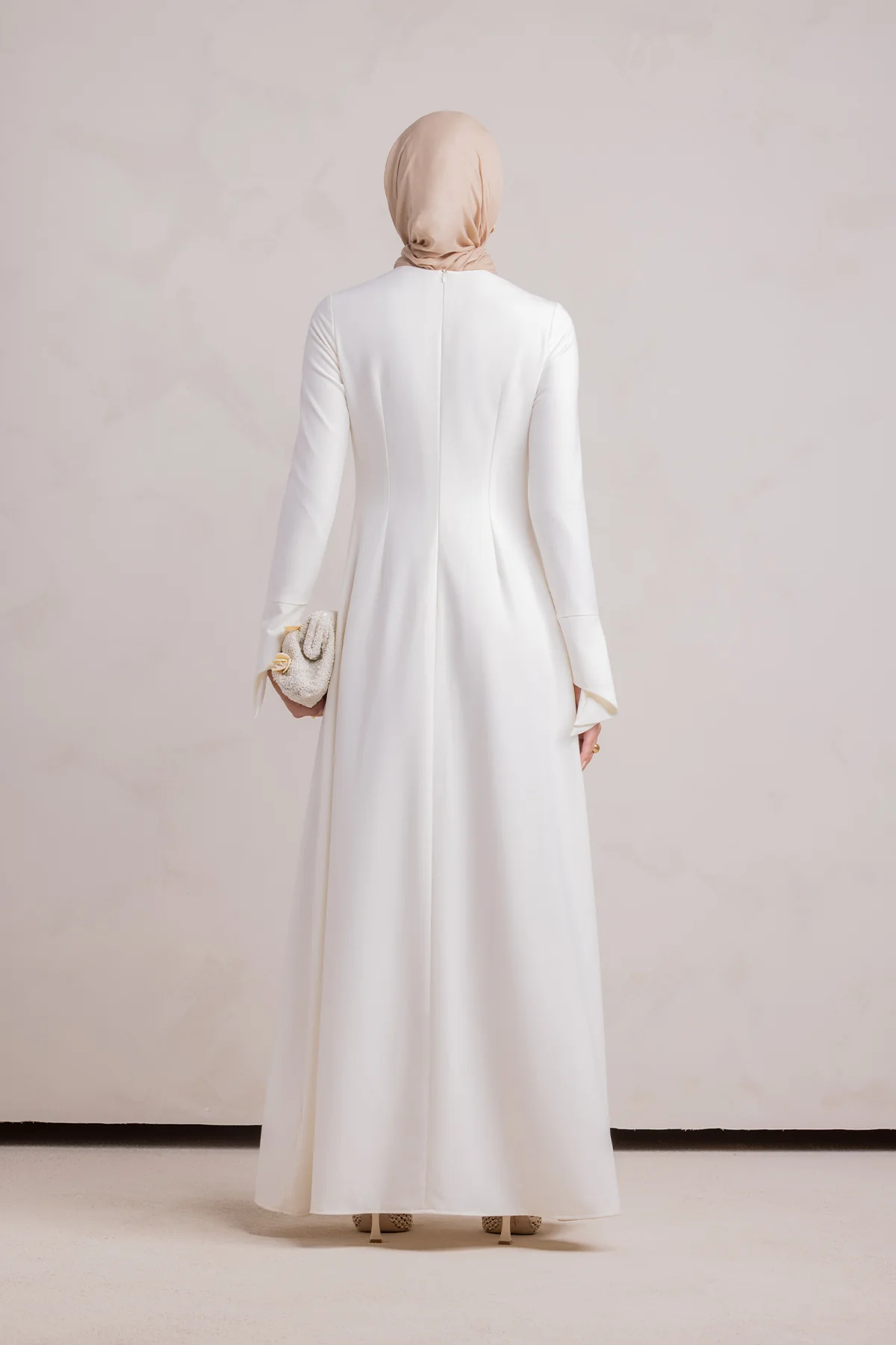 Ari Cape Maxi Gown - Off White - Image 4