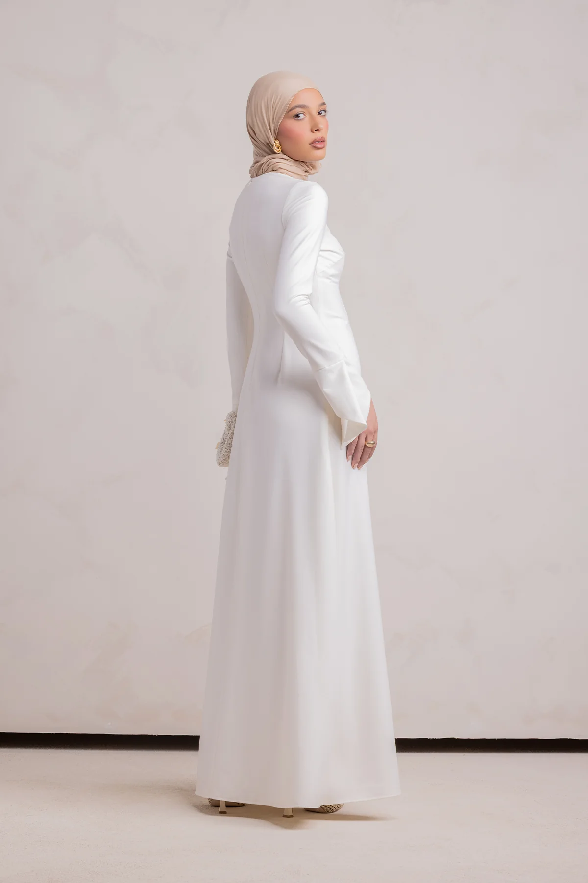 Ari Cape Maxi Gown - Off White - Image 5