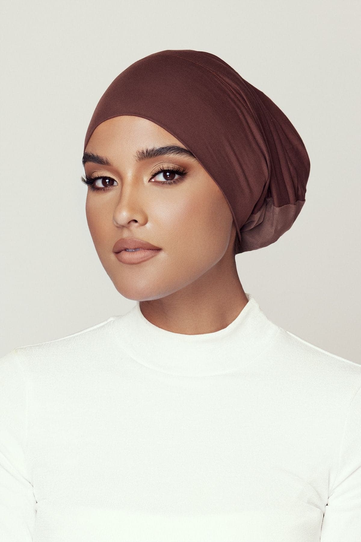 Aria Mesh Tie Back Undercap- Cocoa - Image 2