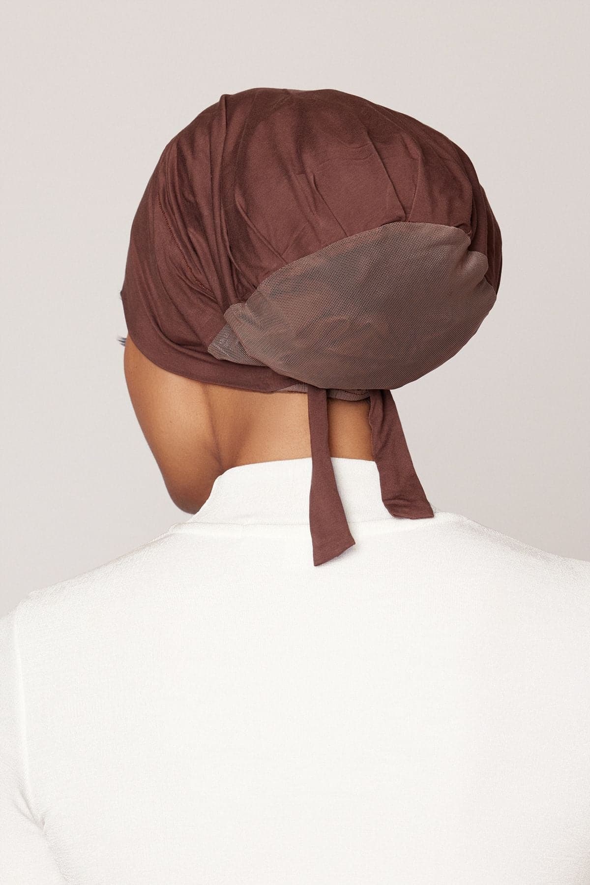 Aria Mesh Tie Back Undercap- Cocoa - Image 3