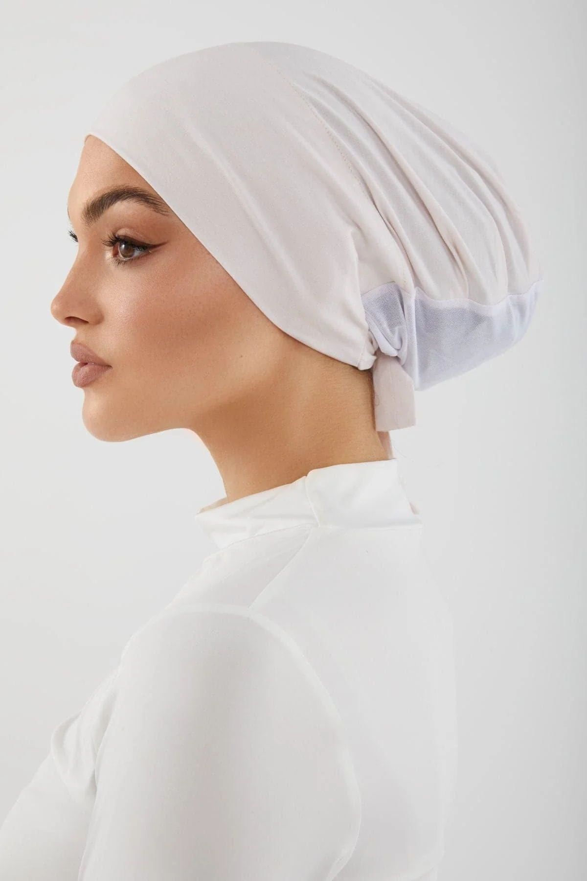 Aria Mesh Tie Back Undercap- Heavenly Pink - Image 2