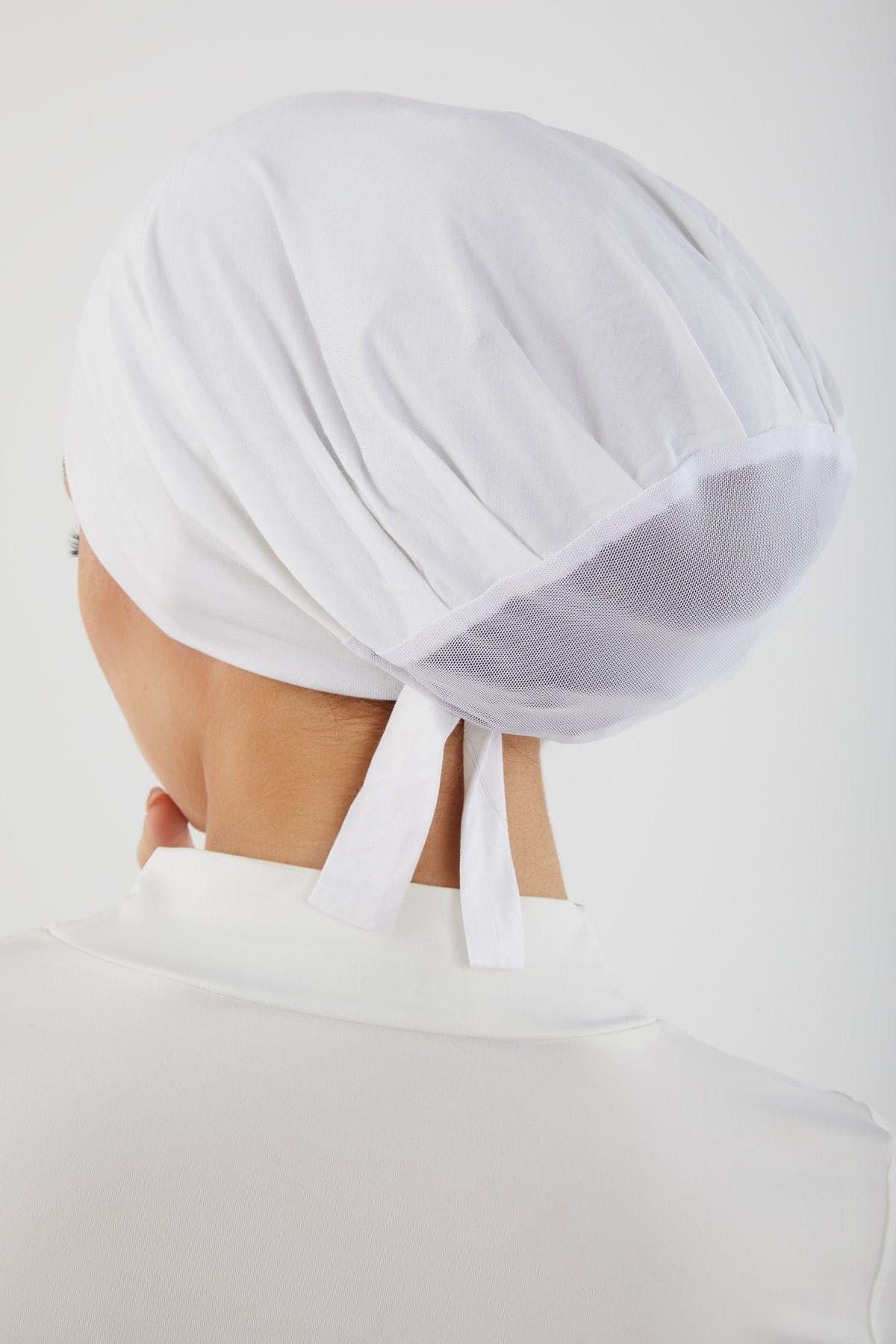 Aria Mesh Tie Back Undercap- White - Image 3