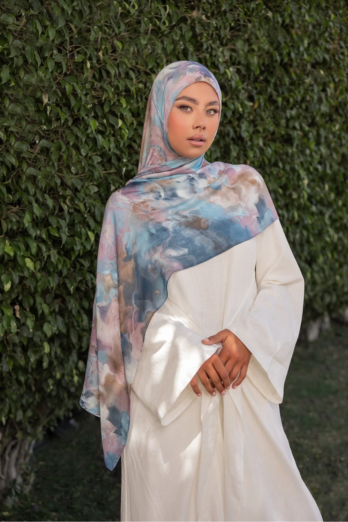 Aura Print Modal Hijab - Image 5