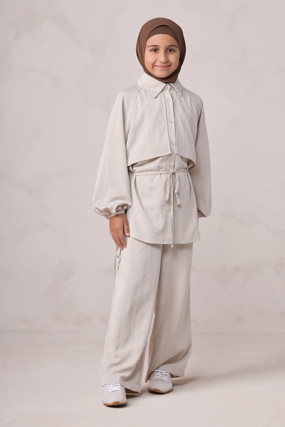 Aylin Kids Tunic & Pant Set - Latte - Image 6