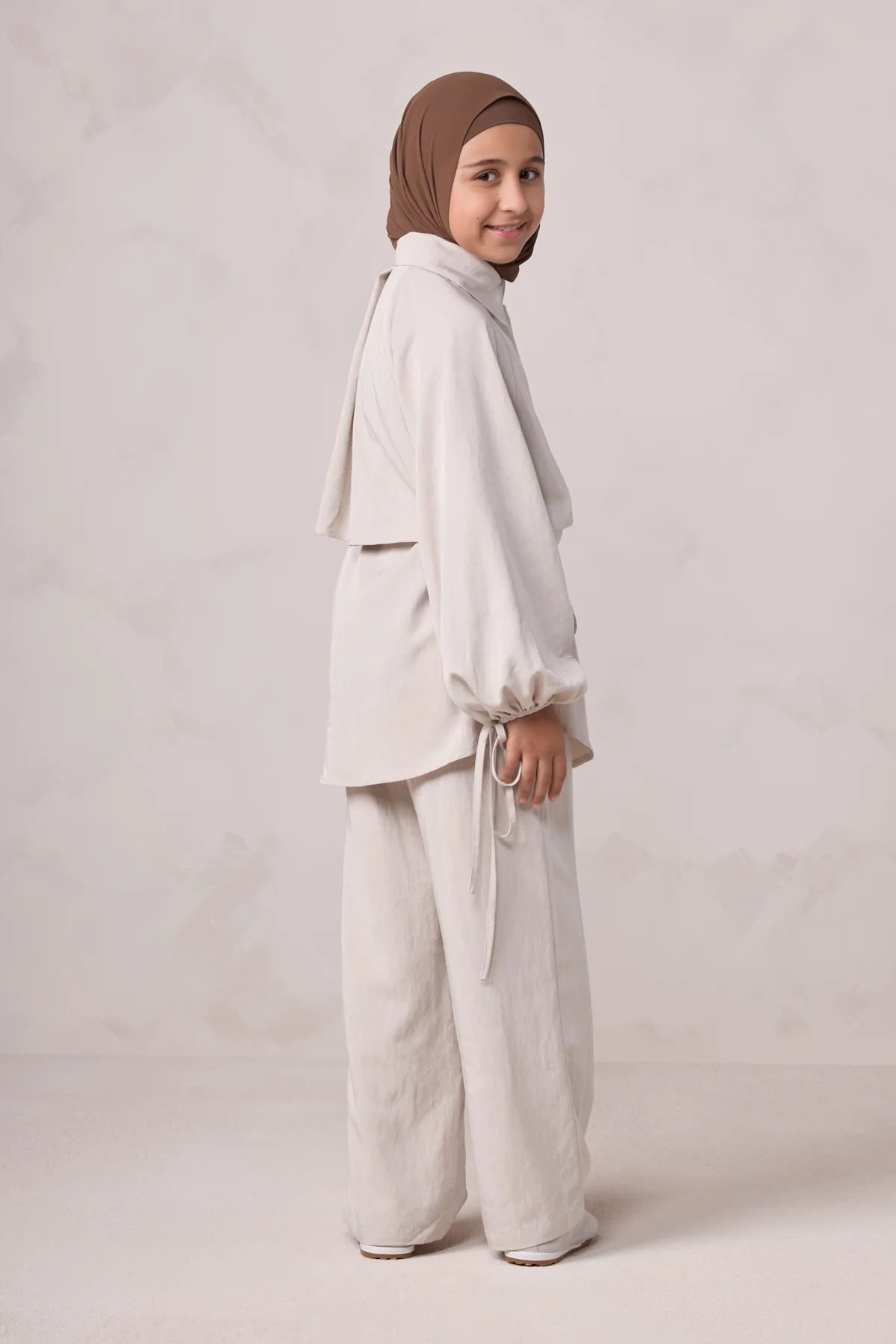 Aylin Kids Tunic & Pant Set - Latte - Image 9