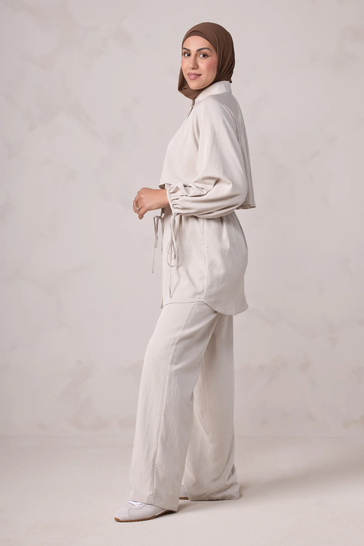 Aylin Tunic & Pant Set - Latte - Image 3