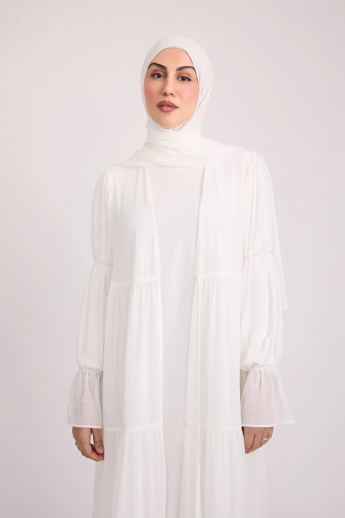 Bohemian Abaya Set - Cream - Image 6