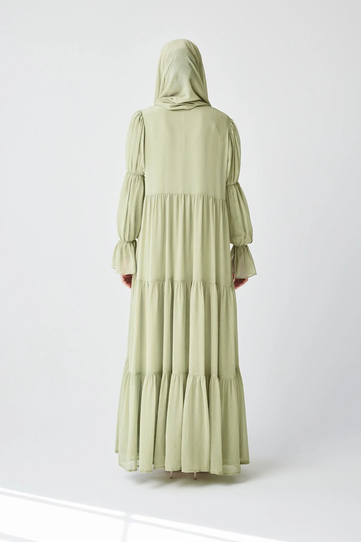Bohemian Abaya Set - Light Sage - Image 5