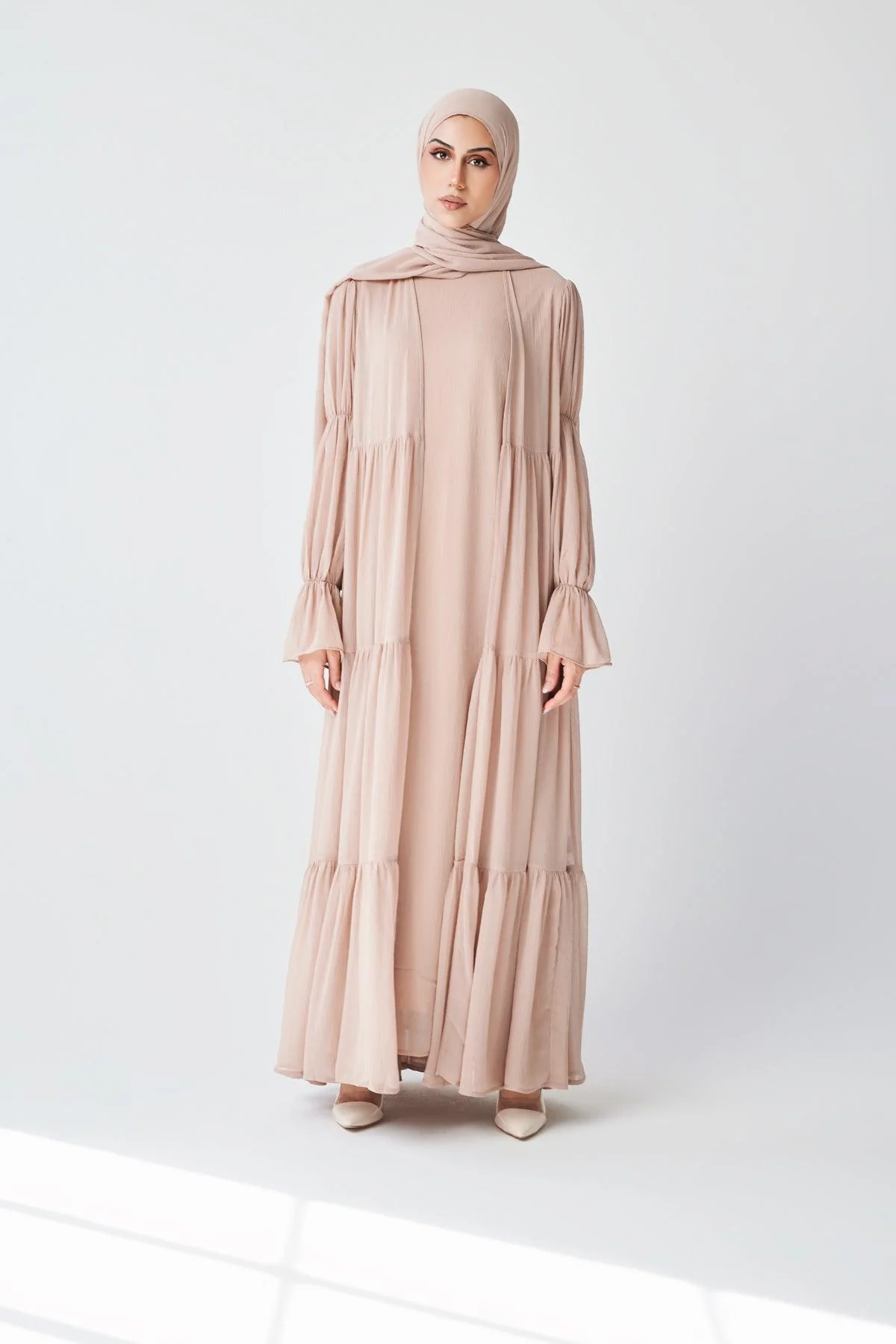 Bohemian Abaya Set - Sand - Image 4