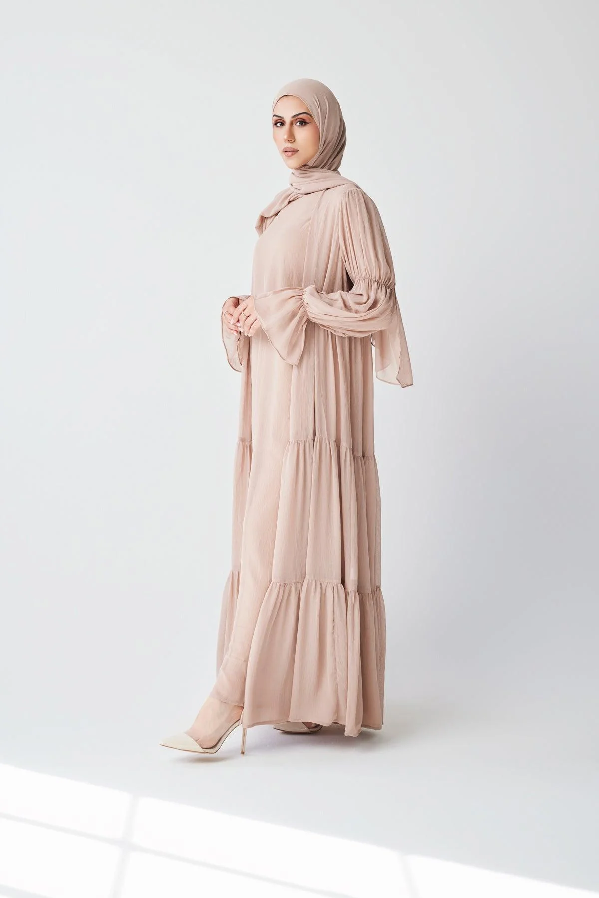 Bohemian Abaya Set - Sand - Image 5