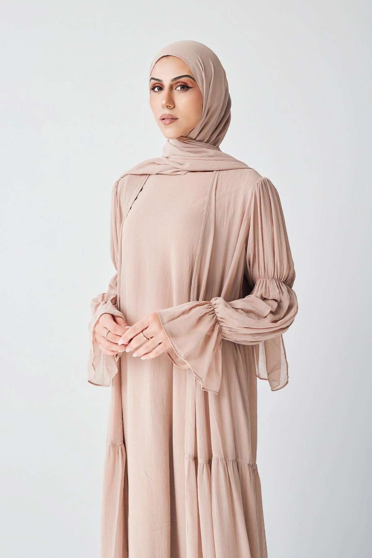 Bohemian Abaya Set - Sand - Image 6