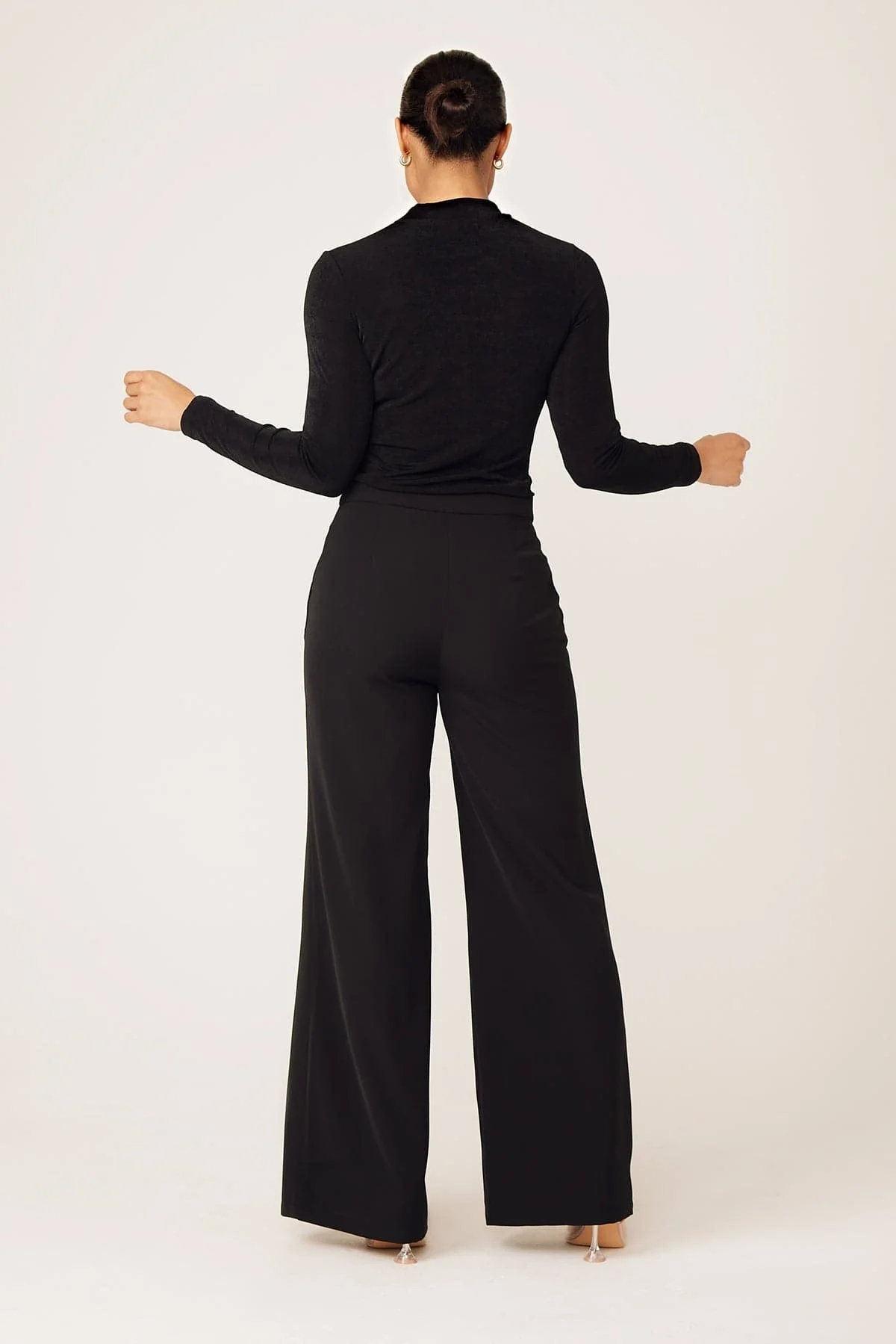 Camille Long Sleeve Body Shirt- Black - Image 7