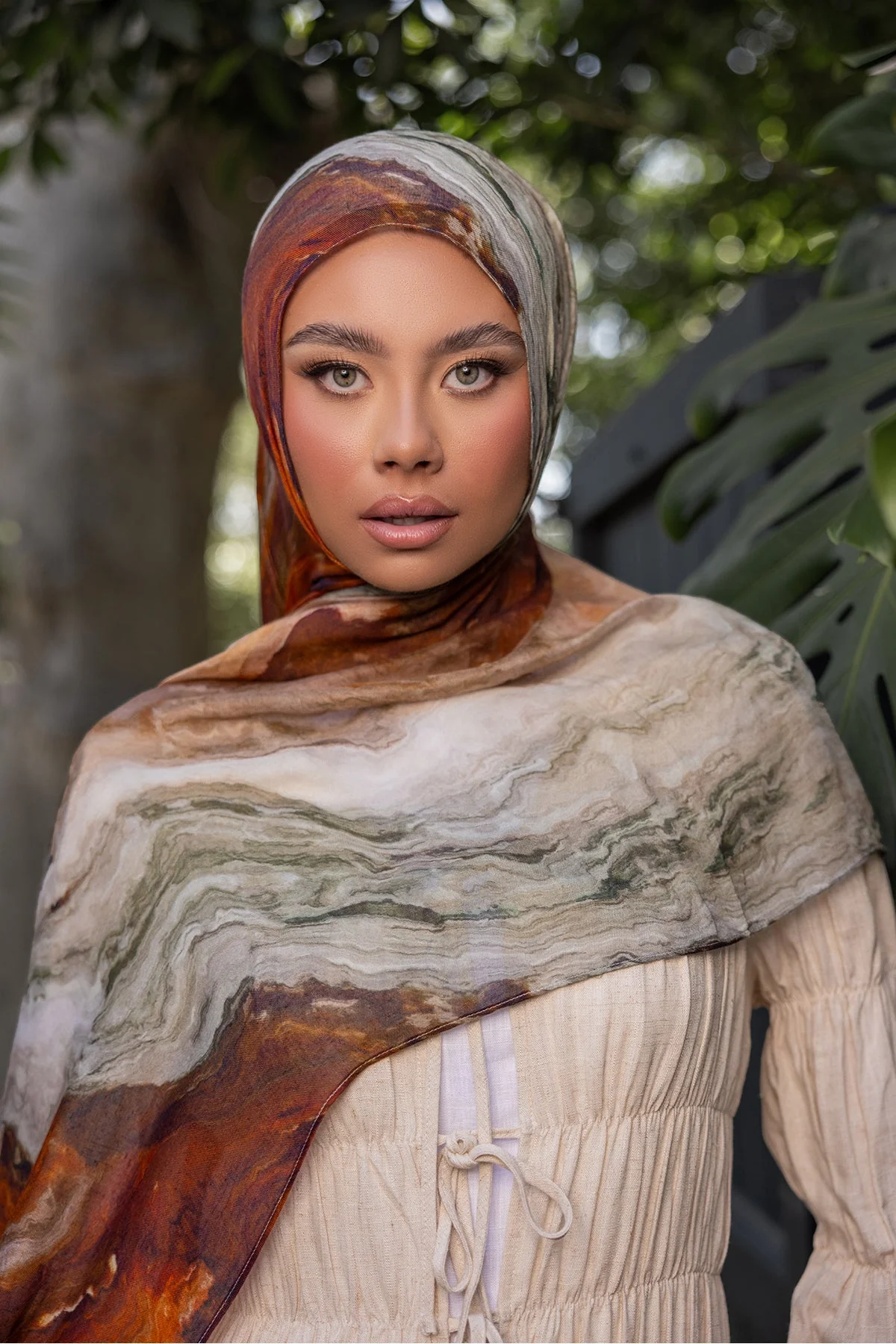Canyon Print Modal Hijab - Image 5