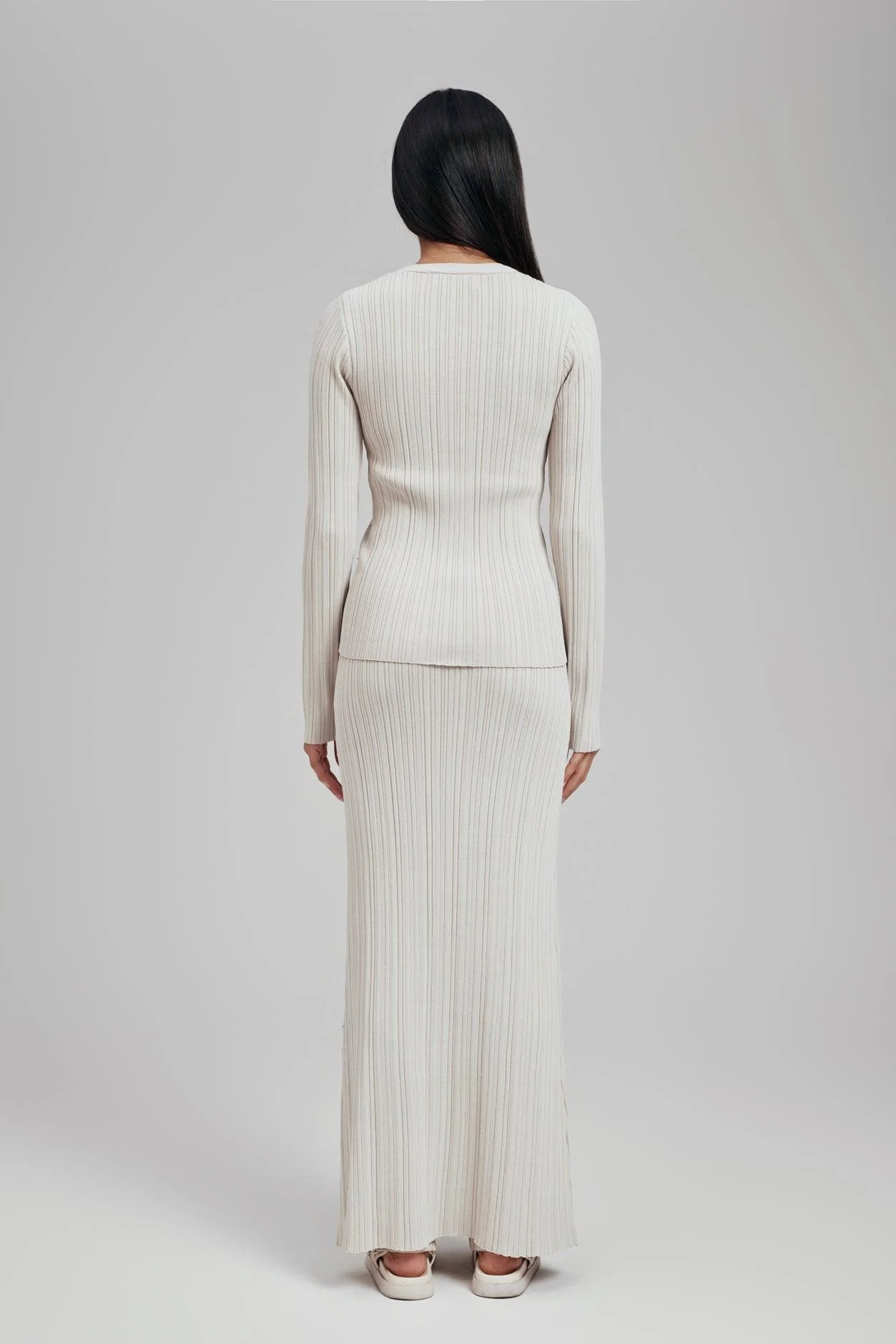 Ezra Long Sleeve Ribbed Knit Cardigan - Image 4