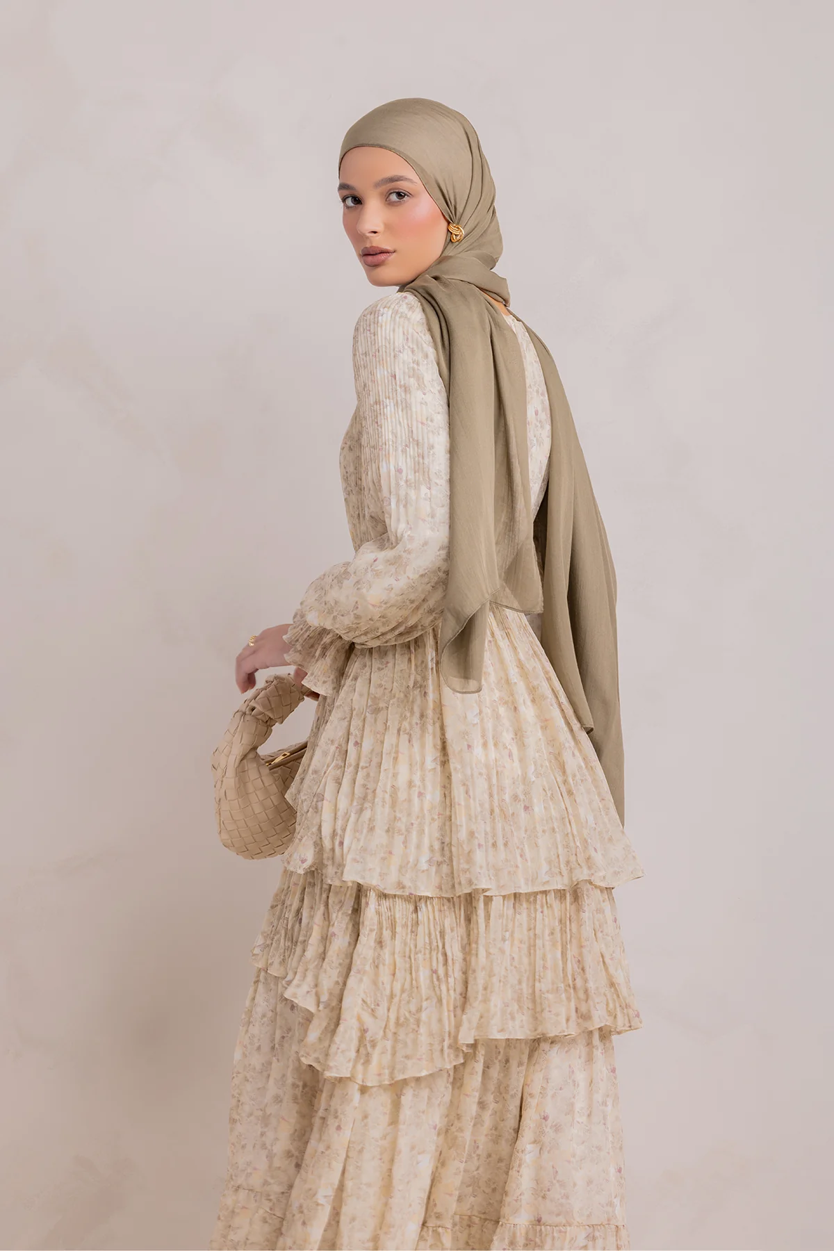 Dalia Pleated Ruffle Maxi Dress- Rosemary - Image 16