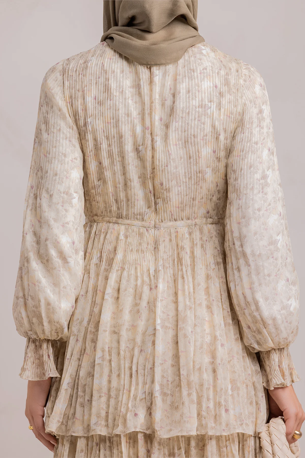 Dalia Pleated Ruffle Maxi Dress- Rosemary - Image 18