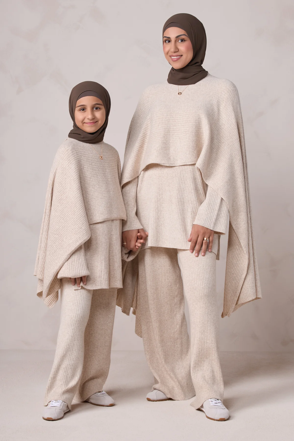 Deniz Knit Cape - Almond - Image 4