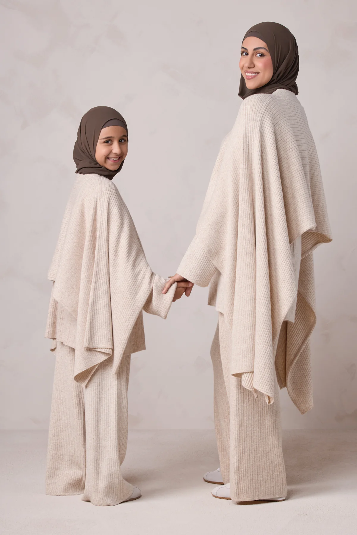 Deniz Knit Cape - Almond - Image 9