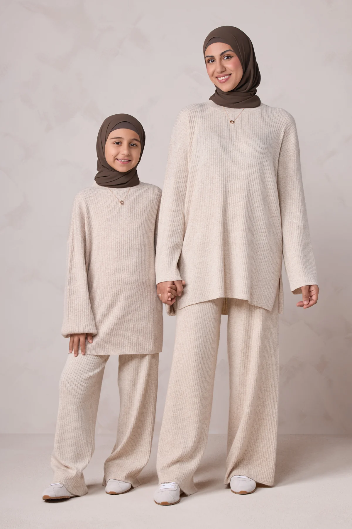 Deniz Knit Matching Set - Almond - Image 24