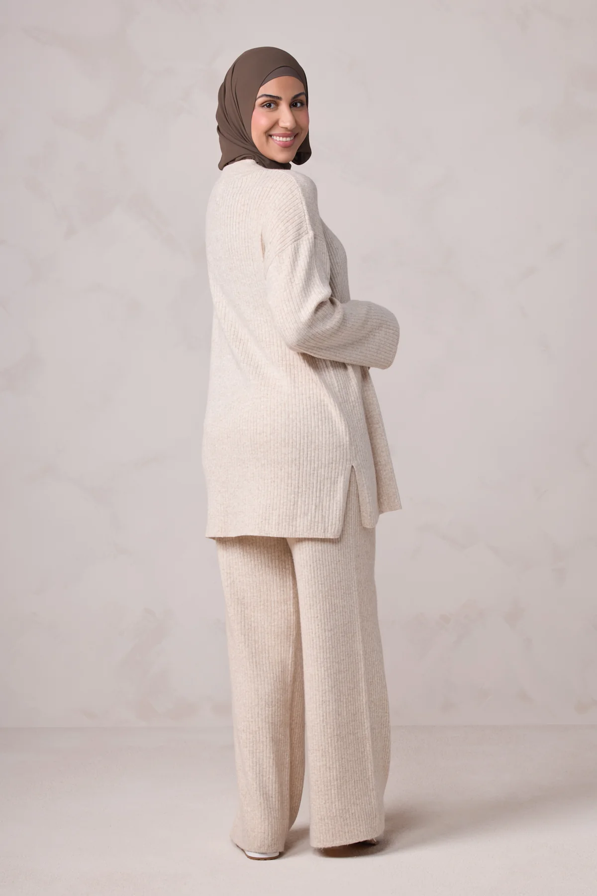 Deniz Knit Matching Set - Almond - Image 23