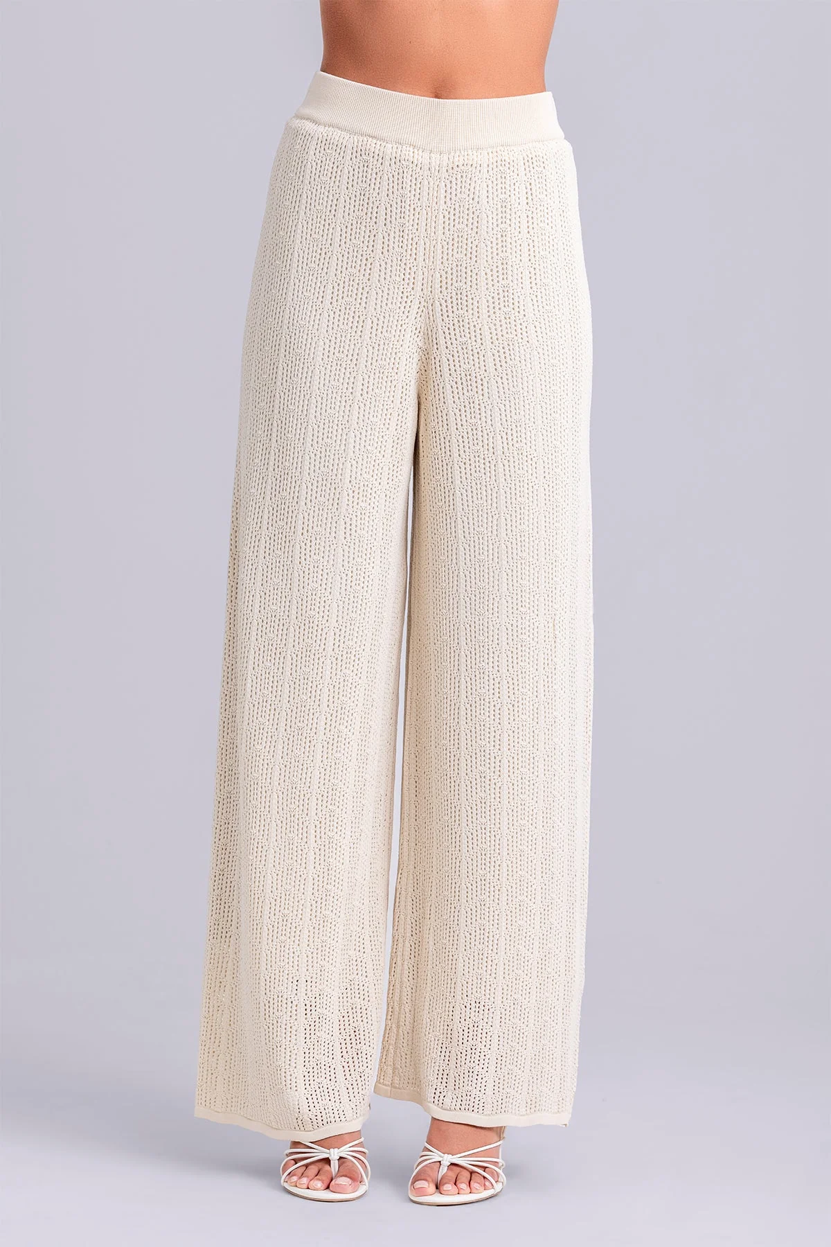Dina Crochet Top & Pant Set- Oatmeal - Image 9