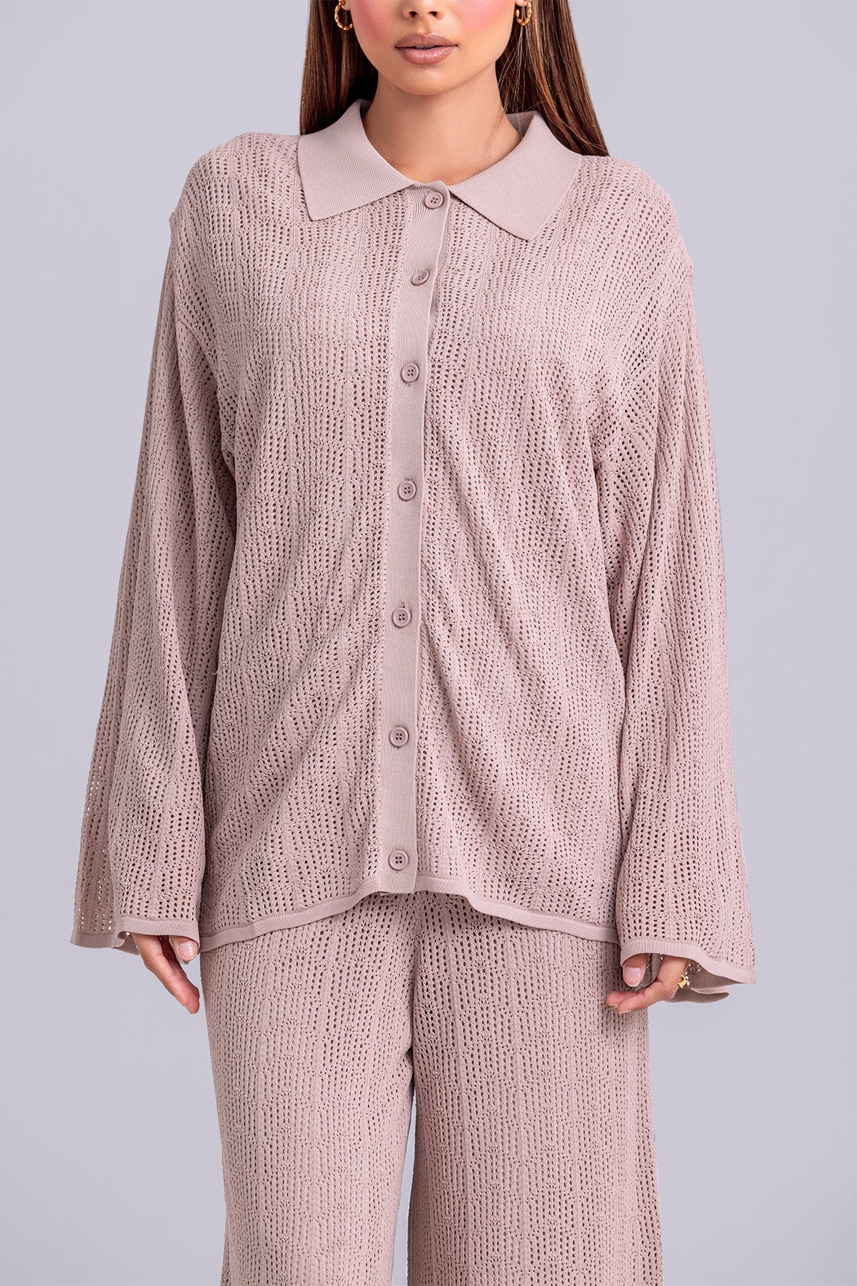 Dina Crochet Top & Pant Set- Rose - Image 6