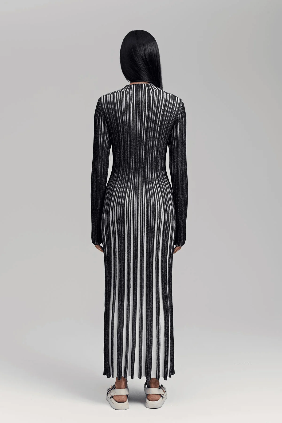 Elaura Ribbed Knit Long Sleeve Maxi Dress - Image 3
