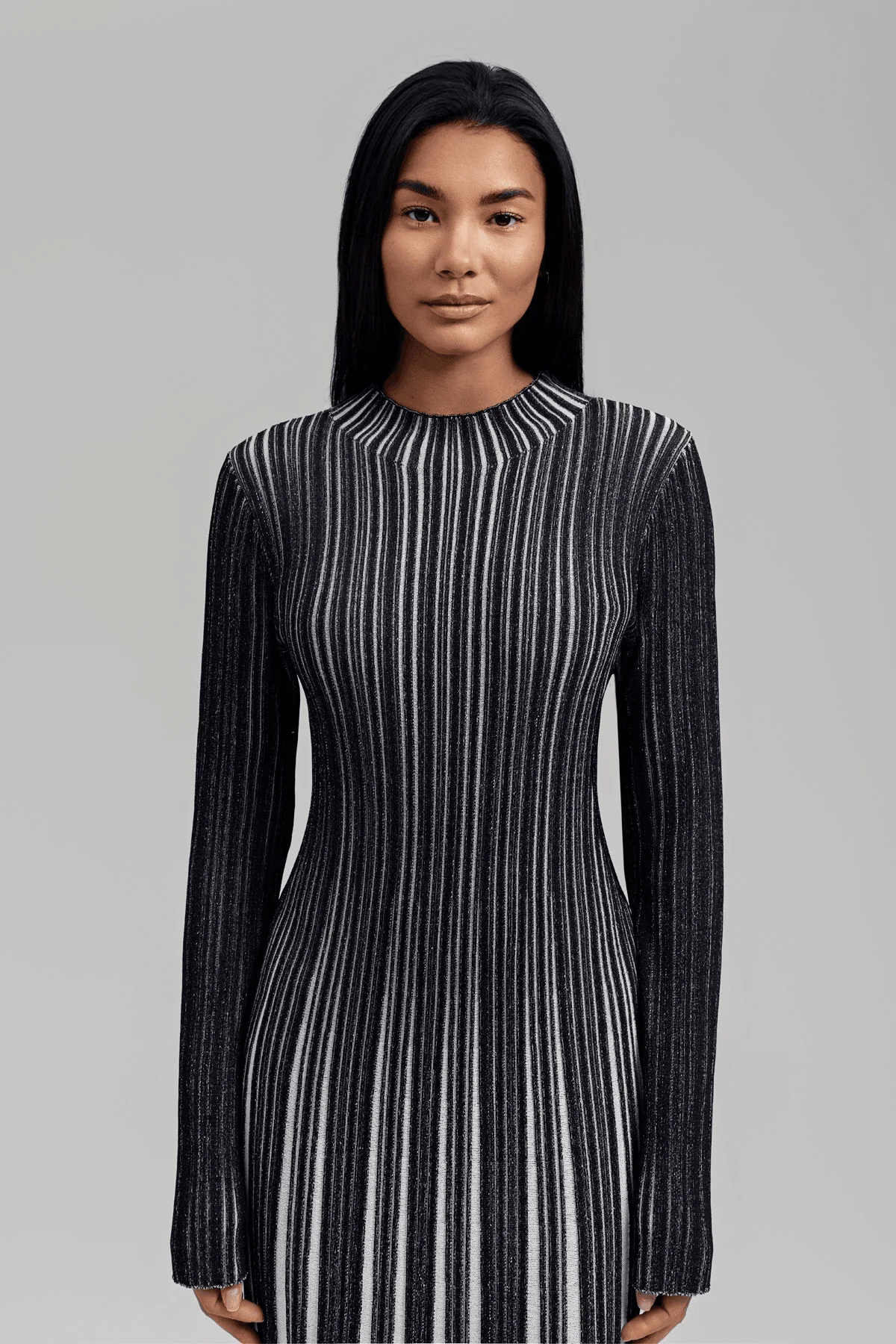 Elaura Ribbed Knit Long Sleeve Maxi Dress - Image 4
