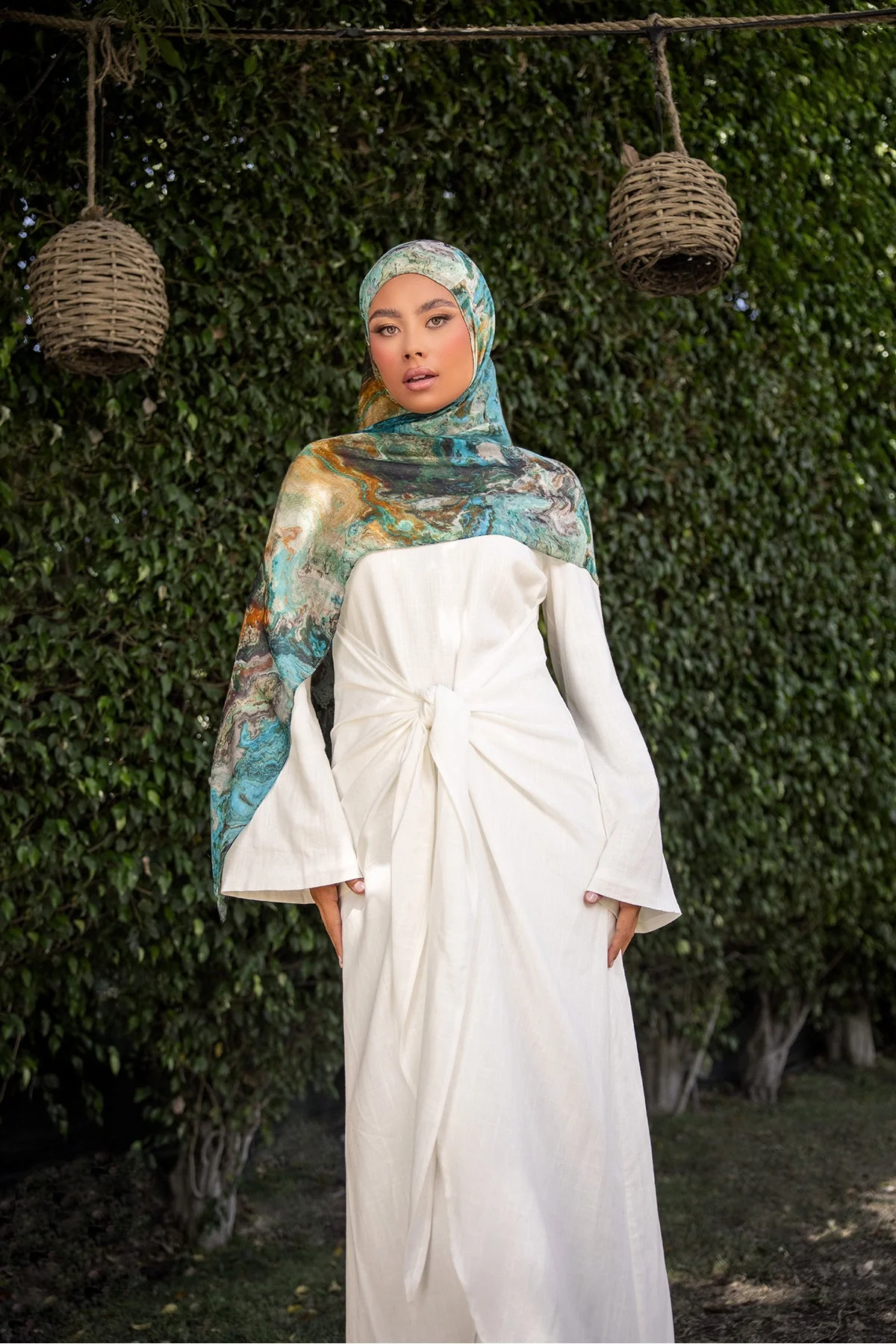 Ember Print Modal Hijab - Image 4