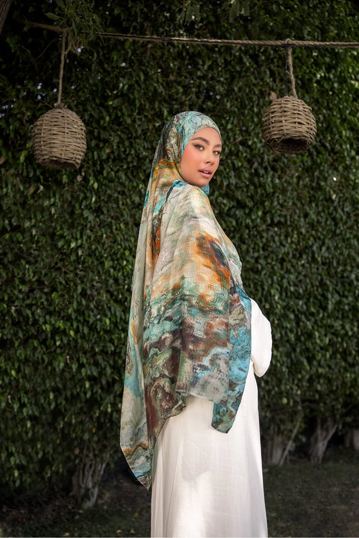 Ember Print Modal Hijab - Image 7