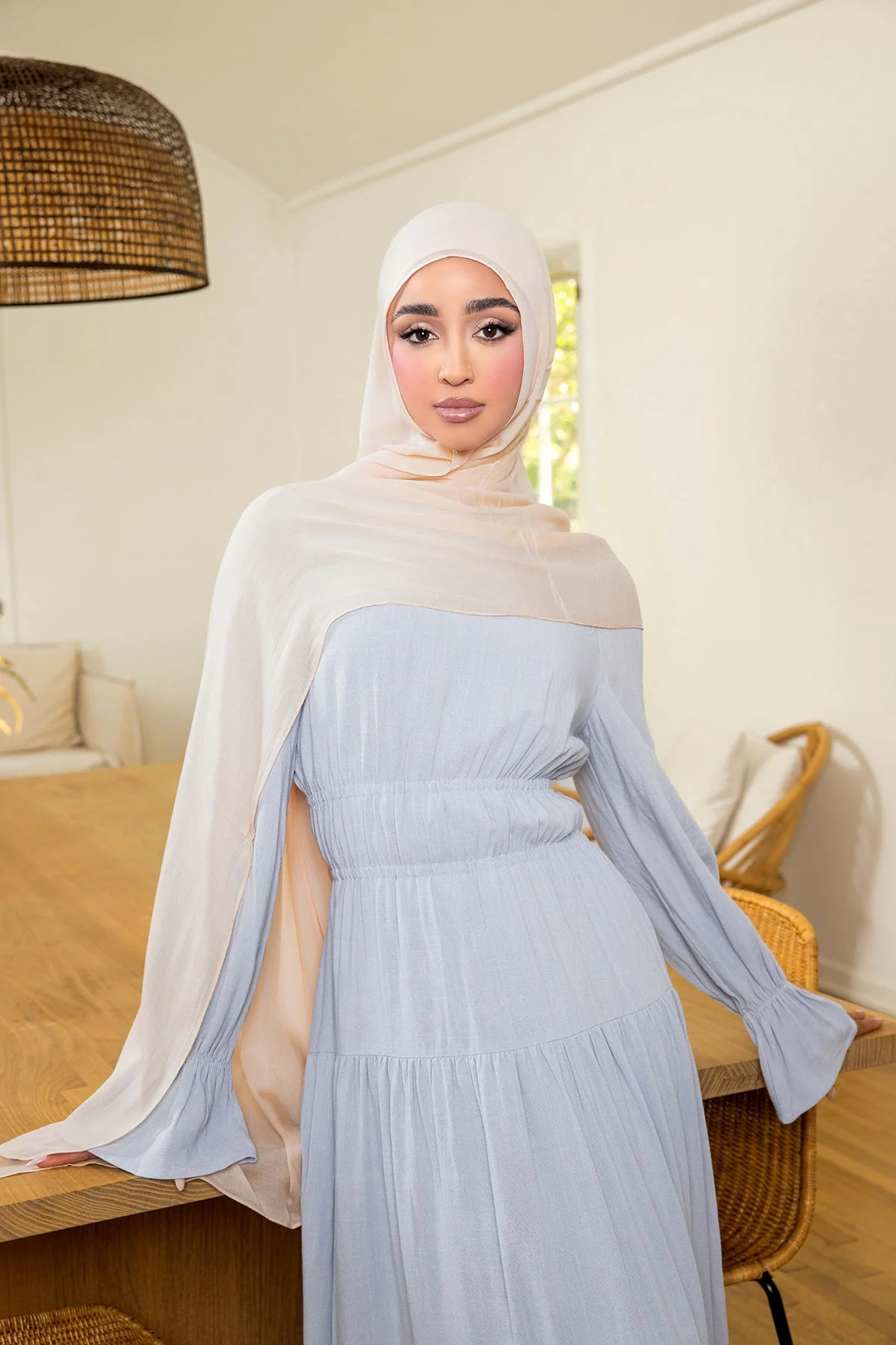 Essential Modal Hijab - Coral Almond - Image 2