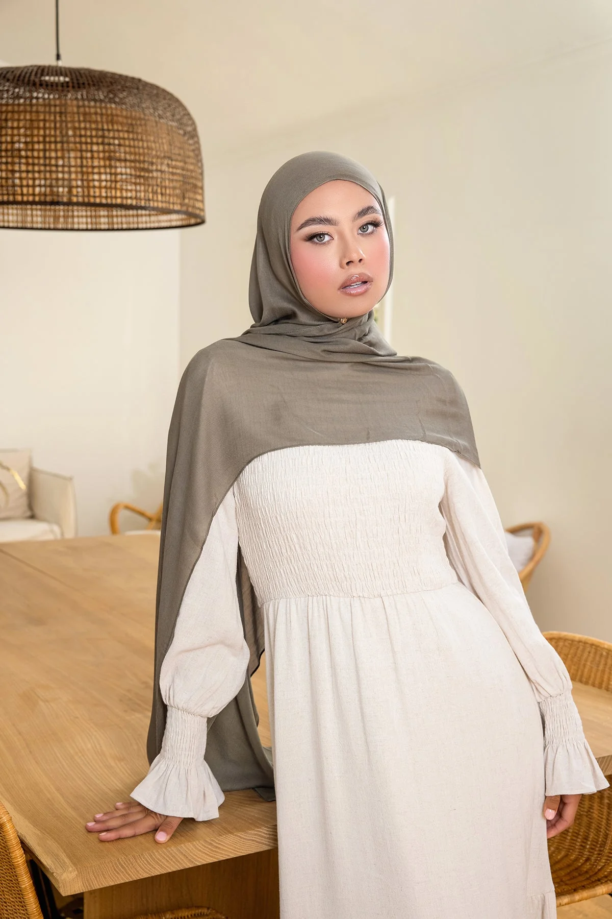 Essential Modal Hijab - Eucalyptus - Image 2