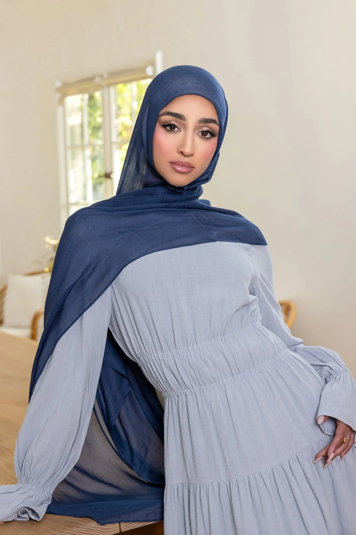 Essential Modal Hijab - Navy