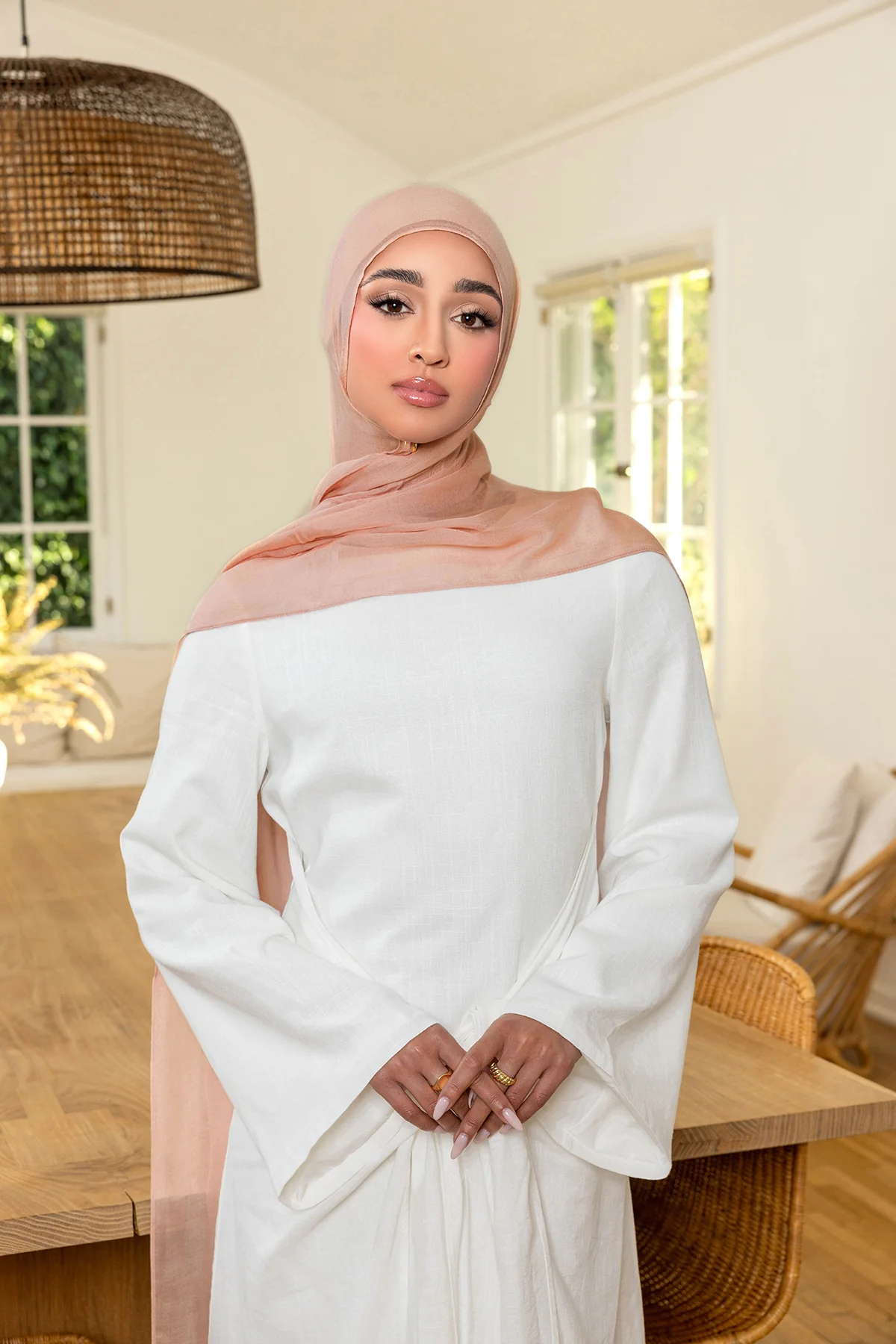 Essential Modal Hijab - Pink Yarrow - Image 2
